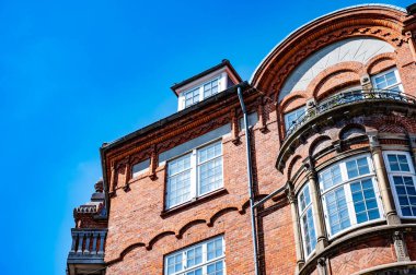 Kopenhag, Danimarka, 24 Temmuz 2024 - Şehir merkezindeki tarihi eserlerin mimari ayrıntıları