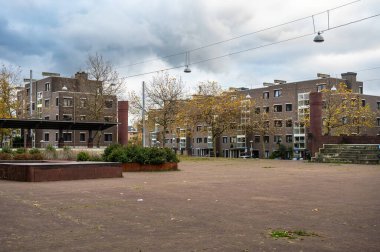 Marcanti Bulvarı ve Amsterdam 'daki Kop van Jut Meydanı, Hollanda, NOV 15, 2024