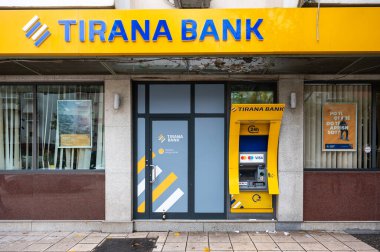 Tiran, Arnavutluk 'taki Tiran Bankası' nın İşareti, 7 Aralık 2024
