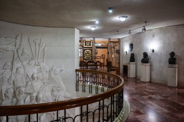 Kruja, Durres County, Arnavutluk, 9 Aralık 2024 tarihli şatosunda duvar sanatı