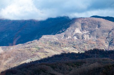 Detail of rock formations in the Bovilla  or Gamti Mountains, Albania clipart