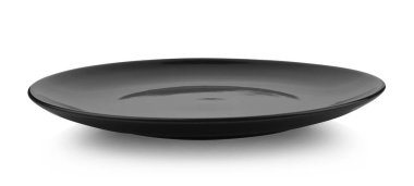 Boş siyah plaka beyaz arkaplanda izole edildi 