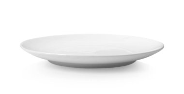 the Ceramic white plate isolated on white background