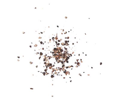 Zemin siyah biber beyaz arkaplan görünümünde izole