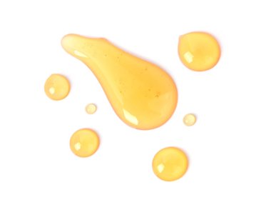 Beyaz arka planda izole edilmiş bal. Üst görünüm