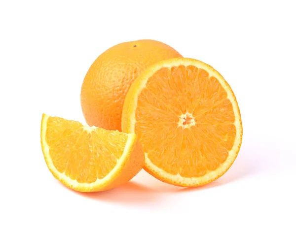 Whole Slice Orange Isolated White Background — Stock Photo, Image