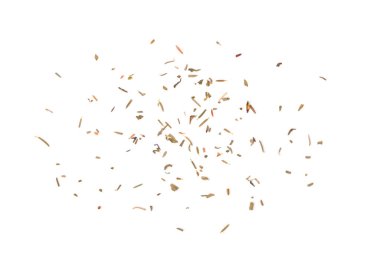 Kurumuş kekik yığını beyaz arkaplan görünümünde izole edildi