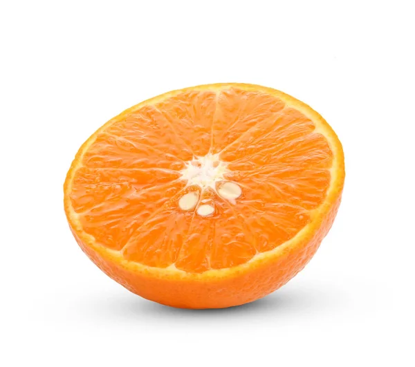 Half Orange Fruit Sliced Orange Isolated White Background — Stock Photo, Image