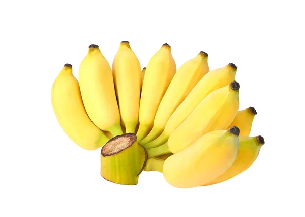 Gekweekte Banaan Geïsoleerd Een Witte Achtergrond Voedingsstoffen Van Bananen Hebben — Stockfoto