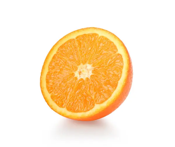 Demi Diapositive Orange Orange Nombril Isolée Sur Fond Blanc — Photo