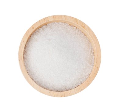 Beyaz arka planda beyaz şeker var. en üstteki görünüm