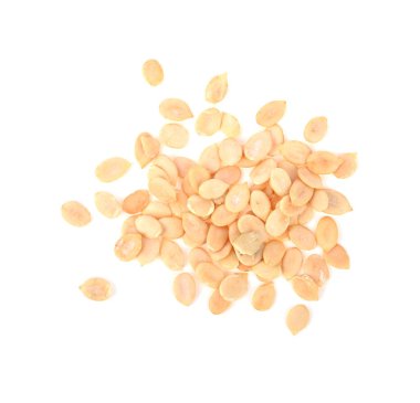 Beyaz arka plan üzerinde izole karpuz tohumu