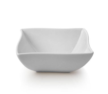 Kare Kare Bowl beyaz arkaplanda izole edilmiş.