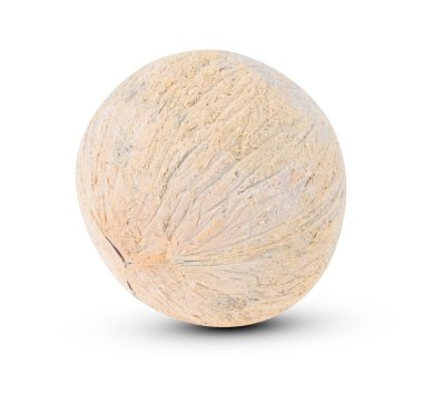 Hindistan cevizi beyaz arkaplanda izole edildi