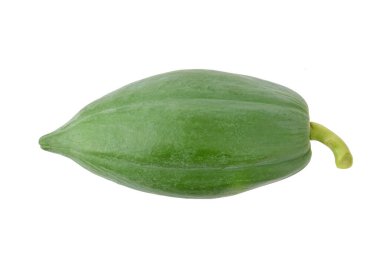 Yeşil papaya beyaz arkaplan üst görünümünde izole