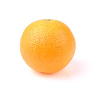 Beyaz arka planda portakal meyvesi, tek portakal.. 
