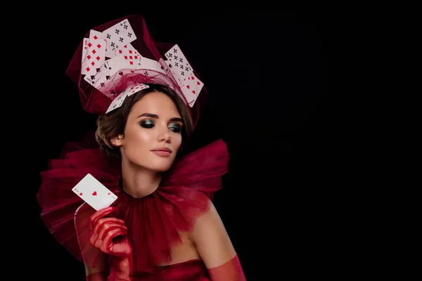 Increíble Vestido Aristócrata Traje Dama Poker Competencia Mundial Jugador Profesional — Foto de Stock