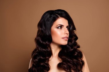 Çekici, kumral saçlı ve kusursuz stili olan bir kadın ihtişam ve zarafet yayar. Güzellik ve moda kavramları için mükemmeldir..