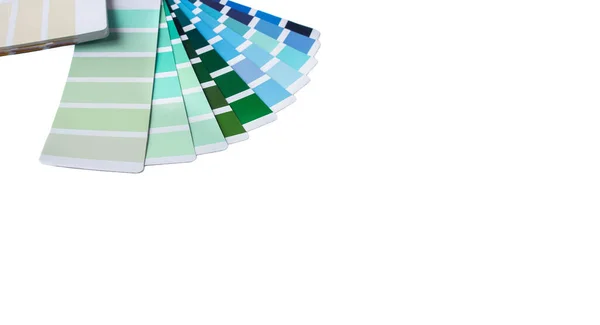 Banner Color Guide Displaying Range Hues Use Interior Design Decoration — Zdjęcie stockowe