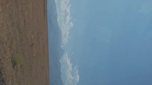 Paysage Avec Les Montagnes Tien Shan Dans Les Steppes Kazakhstan — Video