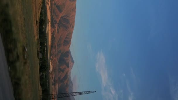 Paesaggio Con Montagne Tien Shan Nelle Steppe Del Kazakistan Una — Video Stock