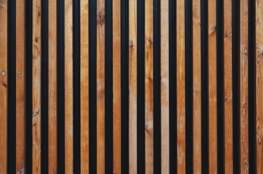 Dekoratif dış dekorasyon için ahşap çıta desenli arkaplan