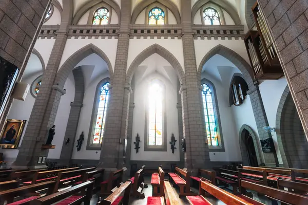 stock image interior of Cathedral of the Sacred Heart of Jesus. Tashkent, Uzbekistan - April 18, 2024