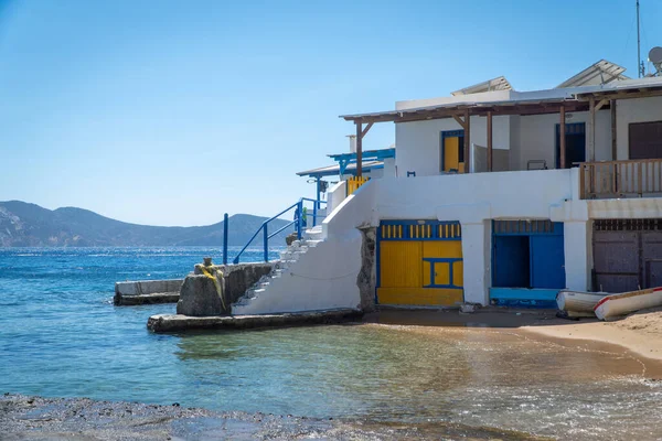Небольшая Рыбацкая Деревня Милоше Греция — стоковое фото