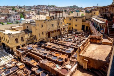 Fez 'deki Houwara Tabakhanesi, İkonik Geleneksel Deri Boyama Sitesi, Fas