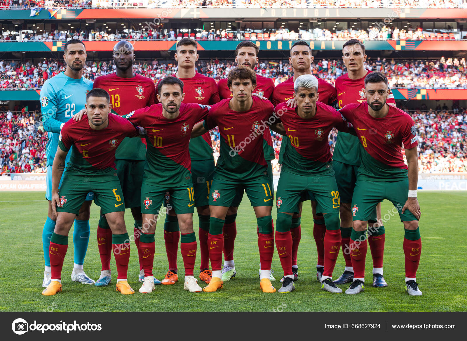 Portuguese Team Uefa Euro 2024 Qualification Game National Teams