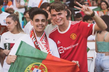 Portekiz ve Bosna-Hersek milli takımları arasında oynanan UEFA Euro 2024 ön eleme maçında taraftarlar Estadio Da Luz, Lizbon, Portekiz 'de. (Maciej Rogowski)