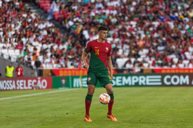 Portekiz ve Bosna-Hersek milli takımları arasında Estadio Da Luz, Lizbon, Portekiz 'de oynanan UEFA Euro 2024 ön eleme maçında Antonio Silva. (Maciej Rogowski)