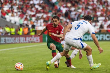 Portekiz ve Bosna-Hersek milli takımları arasında Estadio Da Luz, Lizbon, Portekiz 'de oynanan UEFA Euro 2024 ön eleme maçı sırasında X. (Maciej Rogowski)