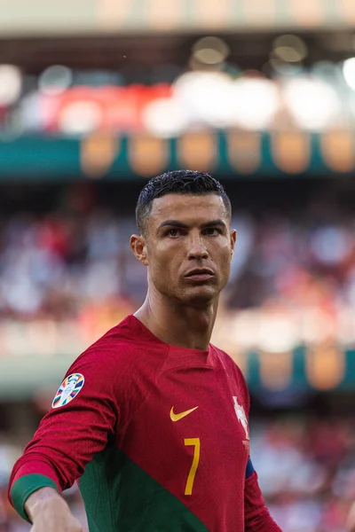 Cristiano Ronaldo Durante Uefa Euro 2024 Jogo Qualificação Entre Selecções — Fotografia de Stock