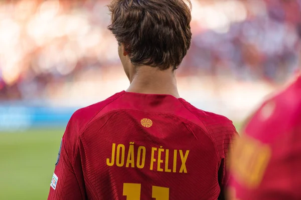 stock image Joao Felix during UEFA Euro 2024 Qualification game between national teams of Portugal and Bosnia and Herzegovina at  Estadio Da Luz, Lisbon, Portugal. (Maciej Rogowski)