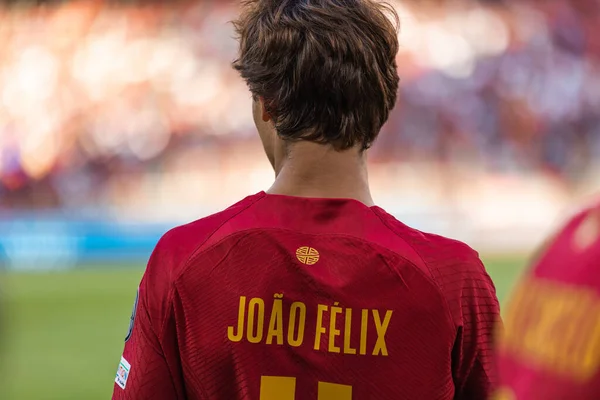 Joao Felix Uefa Euro 2024 Kvalifikációs Játéka Alatt Portugália Bosznia — Stock Fotó