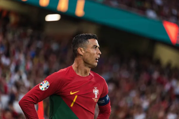 Cristiano Ronaldo Tijdens Uefa Euro 2024 Kwalificatie Wedstrijd Tussen Nationale — Stockfoto