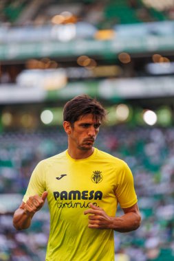 Gerard Moreno, Trofeu Cinco Violinos maçında Sporting CP ve Villarreal CF arasında Estadio Jose Alvalade, Lizbon, Portekiz 'de oynanan dostça bir maçtı. (Maciej Rogowski)