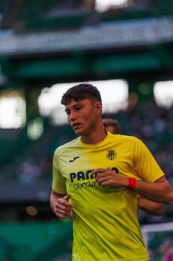 Jorge Cuenca, Trofeu Cinco Violinos sırasında Estadio Jose Alvalade, Lizbon, Portekiz 'de Sporting CP ve Villarreal CF arasında oynanan dostça bir maçtı. (Maciej Rogowski)