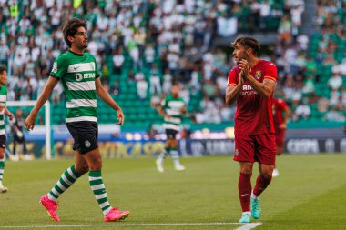 Francisco Trincao ve Kiko Femenia, Trofeu Cinco Violinos maçında Estadio Jose Alvalade, Lizbon, Portekiz 'de CP ve Villarreal CF arasında oynadılar. (Maciej Rogowski)