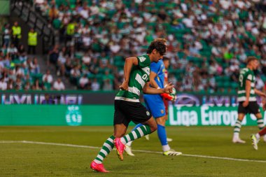Francisco Trincao, Trofeu Cinco Violinos maçında Sporting CP ve Villarreal CF arasında Estadio Jose Alvalade, Lizbon, Portekiz 'de oynanan dostça bir maçtı. (Maciej Rogowski)