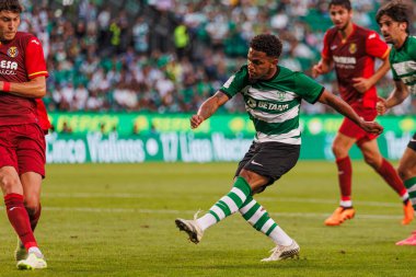 Marcus Edwards Trofeu Cinco Violinos maçında Sporting CP ve Villarreal CF arasında Estadio Jose Alvalade, Lizbon, Portekiz 'de oynanan dostça bir maçtı. (Maciej Rogowski)