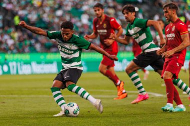 Marcus Edwards Trofeu Cinco Violinos maçında Sporting CP ve Villarreal CF arasında Estadio Jose Alvalade, Lizbon, Portekiz 'de oynanan dostça bir maçtı. (Maciej Rogowski)