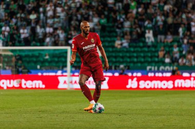 Trofeu Cinco Violinos sırasında Estadio Jose Alvalade, Lizbon, Portekiz 'de Sporting CP ve Villarreal CF arasında oynanan dostça maç sırasında Ettienne Capoue. (Maciej Rogowski)