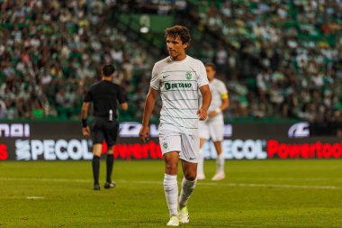 Eduardo Quaresma Trofeu Cinco Violinos sırasında Estadio Jose Alvalade, Lizbon, Portekiz 'de Sporting CP ve Villarreal CF arasında oynanan dostça bir maçtı. (Maciej Rogowski)