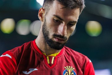 Alex Baena, Trofeu Cinco Violinos sırasında Estadio Jose Alvalade, Lizbon 'da Sporting CP ve Villarreal CF arasında oynanan dostça bir maçtı. (Maciej Rogowski)
