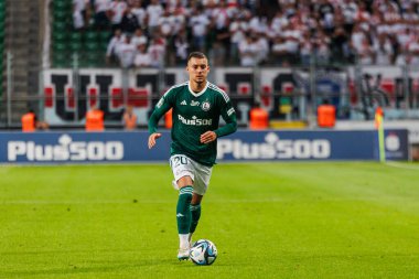 PKO BP Ekstraklasa 2023 / 24 maçında Marshall Jozef Pilsudski 'nin Polonya' daki Legia, Varşova Belediye Stadyumu 'nda Legia Warszawa ve LKS Lodz arasında oynanan maçın taraftarları. (Maciej Rogowski)