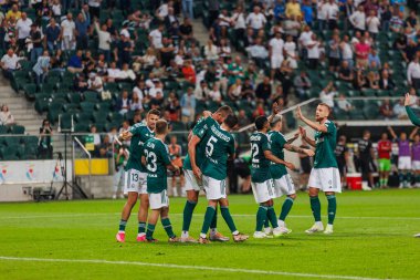 PKO BP Ekstraklasa 2023 / 24 maçında Marshall Jozef Pilsudski 'nin Polonya' daki Legia, Varşova Belediye Stadyumu 'nda Legia Warszawa ve LKS Lodz arasında oynanan maçın taraftarları. (Maciej Rogowski)