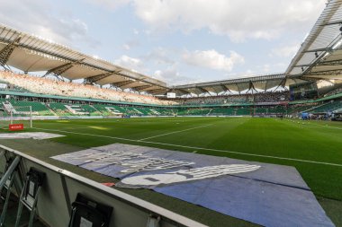 PKO BP Ekstraklasa 2023 / 24 maçında Marshall Jozef Pilsudski 'nin Polonya' daki Legia, Varşova Belediye Stadyumu 'nda Legia Warszawa ve LKS Lodz arasında oynanan maçın taraftarları. (Maciej Rogowski)