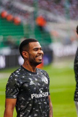 PKO BP Ekstraklasa 2023 / 24 maçında Marshall Jozef Pilsudski 'nin Polonya' daki Legia, Varşova Belediye Stadyumu 'nda Legia Warszawa ve LKS Lodz arasında oynanan maçın taraftarları. (Maciej Rogowski)